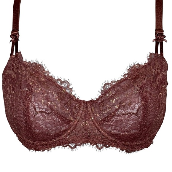 Victoria's Secret Wicked Unlined Lace Bra Dream Angels Push Up Bra 34D - Picture 2 of 10